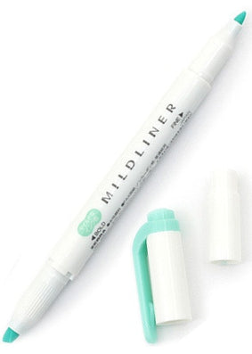 Zebra Mildliner Double Tip Blue Green Highlighter