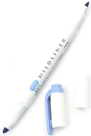 Zebra Mildliner Double Tip Dark Blue Highlighter