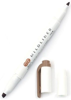 Zebra Mildliner Double Tip Mild Brown Highlighter