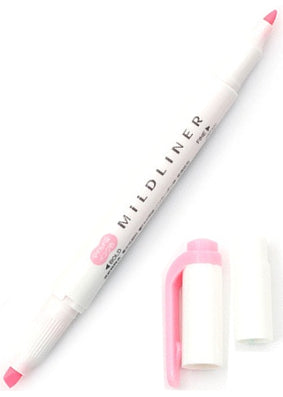 Zebra Mildliner Double Tip Mild Pink Highlighter