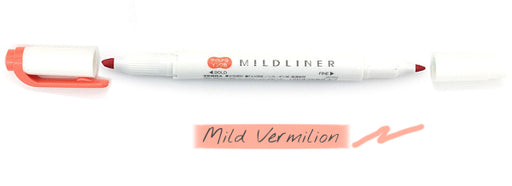 Zebra Mildliner Double Tip Mild Vermilion Highlighter