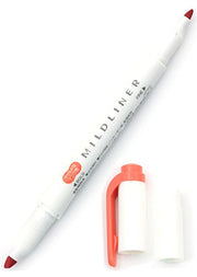 Zebra Mildliner Double Tip Mild Vermilion Highlighter