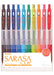 Zebra Sarasa Clip Gel 0.3mm Rollerball Pens, 10pc Set