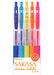 Zebra Sarasa Clip Gel 0.3mm Rollerball Pens, 5pc Set