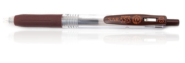 Zebra Sarasa Clip Gel 0.3mm Brown Rollerball Pen