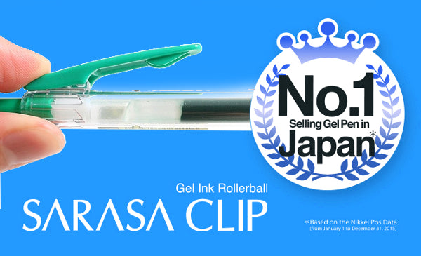 Zebra Sarasa Clip Gel 0.4mm Green Rollerball Pen