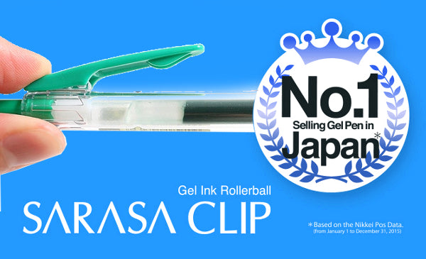 Zebra Sarasa Clip Gel 0.7mm Green Rollerball Pen