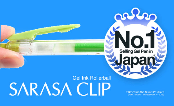 Zebra Sarasa Clip Gel 0.4mm Light Green Rollerball Pen