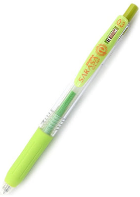 Zebra Sarasa Clip Gel 0.3mm Light Green Rollerball Pen