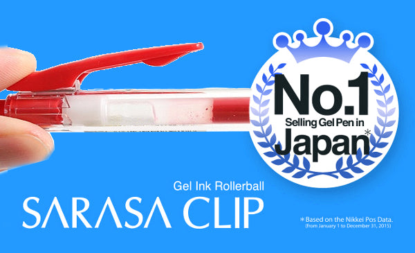 Zebra Sarasa Clip Gel 0.7mm Red Rollerball Pen