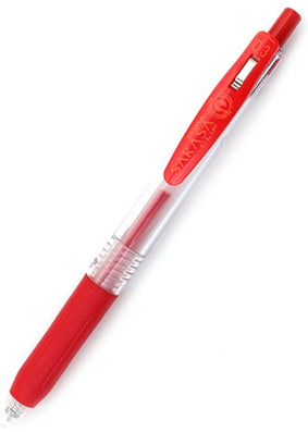 Zebra Sarasa Clip Gel 0.3mm Red Rollerball Pen