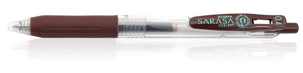 Zebra Sarasa Clip Gel 0.4mm Brown Rollerball Pen