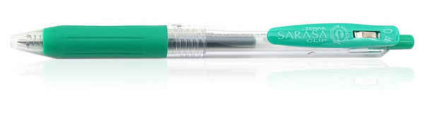 Zebra Sarasa Clip Gel Pen - 0.4 mm - Green