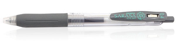 Zebra Sarasa Clip Gel 0.4mm Grey Rollerball Pen