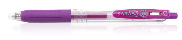 Zebra Sarasa Clip Gel 0.4mm Purple Rollerball Pen