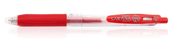 Zebra Sarasa Clip Gel 0.4mm Red Rollerball Pen