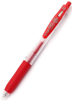 Zebra Sarasa Clip Gel 0.4mm Red Rollerball Pen