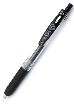 Zebra Sarasa Clip Gel 0.5mm Black Rollerball Pen
