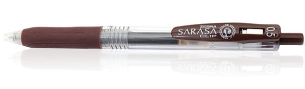 Zebra Sarasa Clip Gel 0.5mm Brown Rollerball Pen