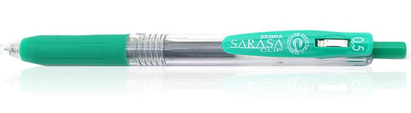 Zebra Sarasa Clip Gel 0.5mm Green Rollerball Pen