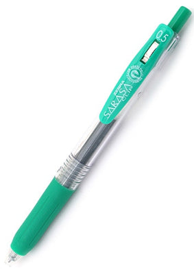 Zebra Sarasa Clip Gel 0.5mm Green Rollerball Pen
