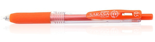 Zebra Sarasa Clip Gel 0.5mm Red Orange Rollerball Pen