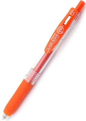 Zebra Sarasa Clip Gel 0.5mm Red Orange Rollerball Pen