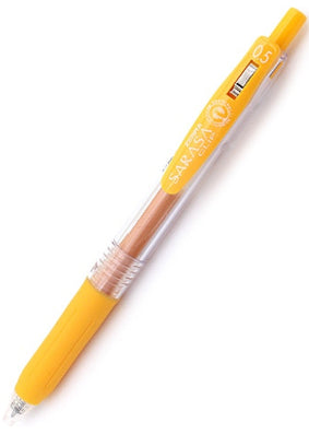 Zebra Sarasa Clip Gel 0.5mm Yellow Rollerball Pen