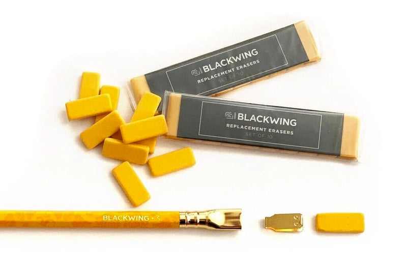 Blackwing Replacement Erasers - Yellow - Set of 10
