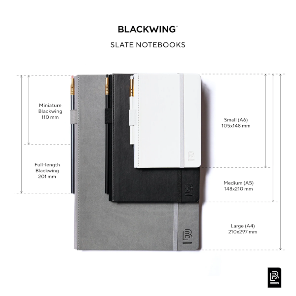 Blackwing Slate Notebook Medium - Black - Lined