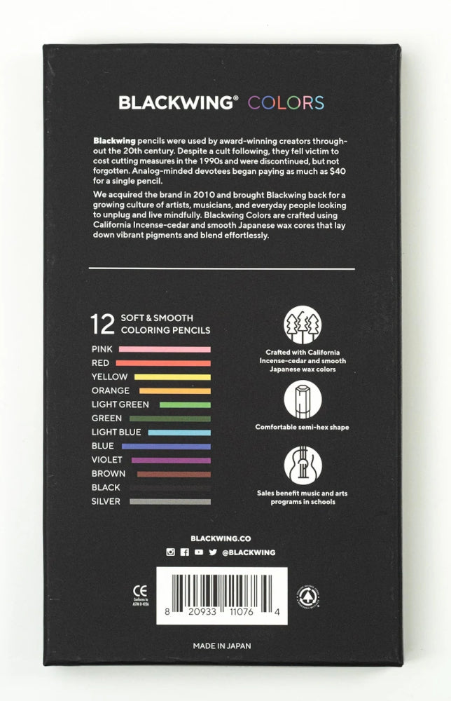 Blackwing Colours Pencils (SET OF 12)