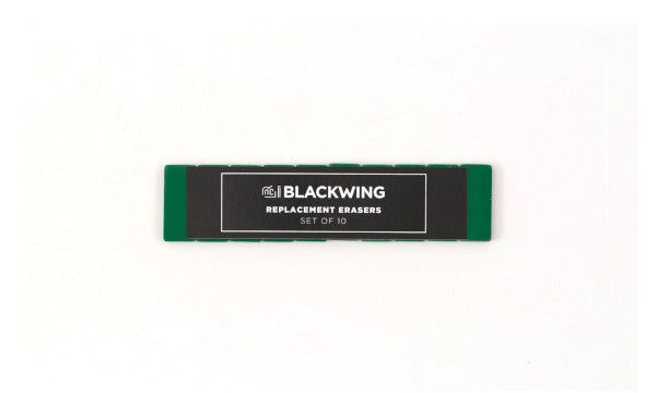 Blackwing Replacement Erasers - Green - Set of 10