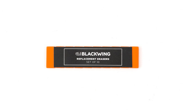 Blackwing Replacement Erasers - Orange - Set of 10