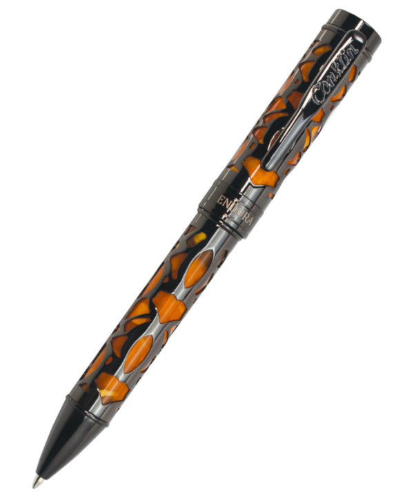Conklin Endura Deco Crest Ballpoint Pen - Orange/Gunmetal