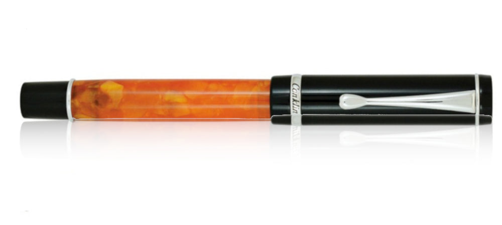 Conklin Duragraph Fountain Pen - Orange Black F