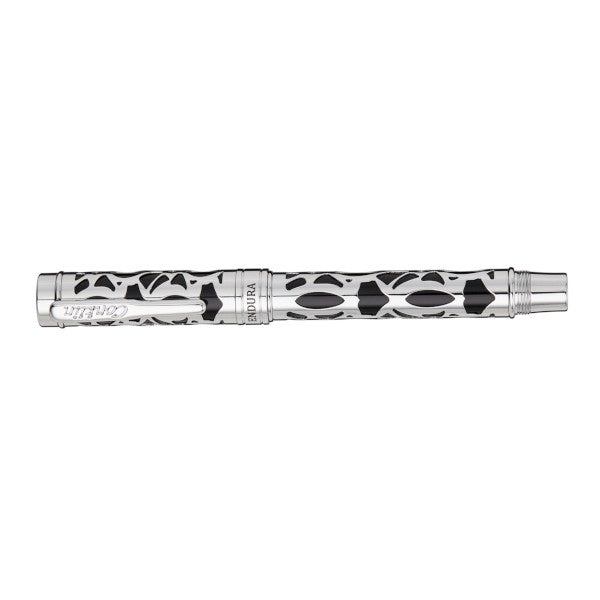 Conklin Endura Deco Crest Fountain Pen - Black/Chrome