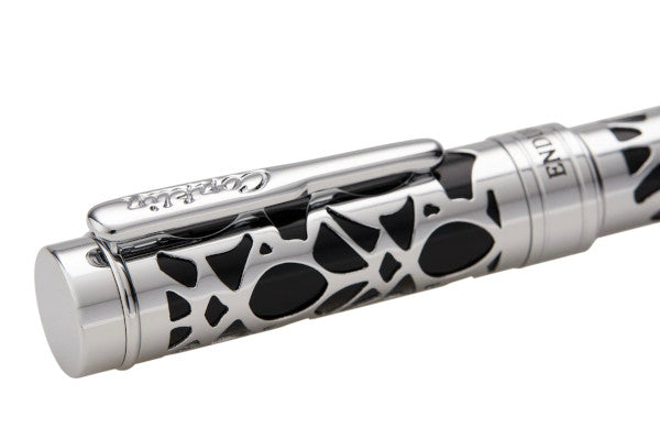 Conklin Endura Deco Crest Fountain Pen - Black/Chrome