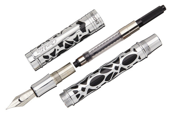 Conklin Endura Deco Crest Fountain Pen - Black/Chrome