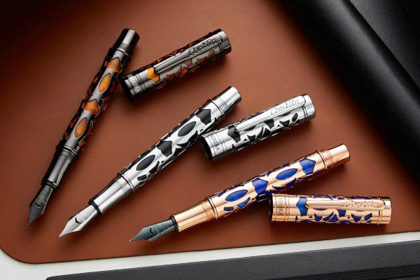 Conklin Endura Deco Crest Fountain Pen - Black/Chrome