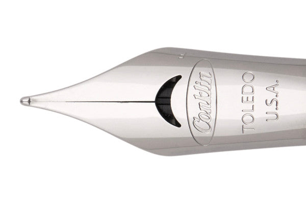 Conklin Endura Deco Crest Fountain Pen - Black/Chrome