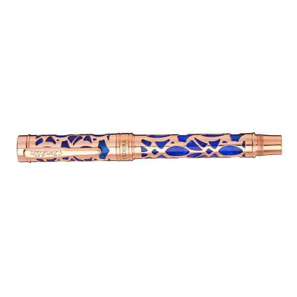 Conklin Endura Deco Crest Fountain Pen - Blue / Rose Gold