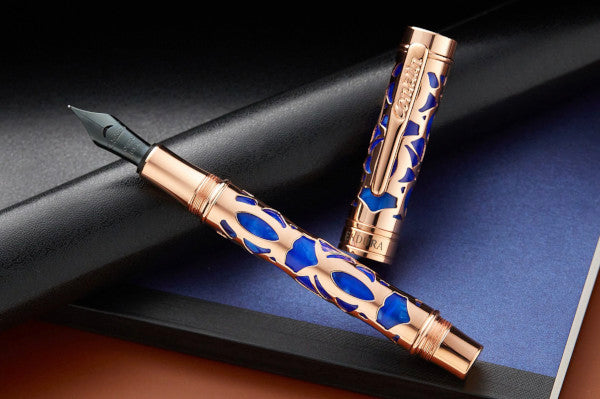 Conklin Endura Deco Crest Ballpoint Pen - Blue/Rosegold