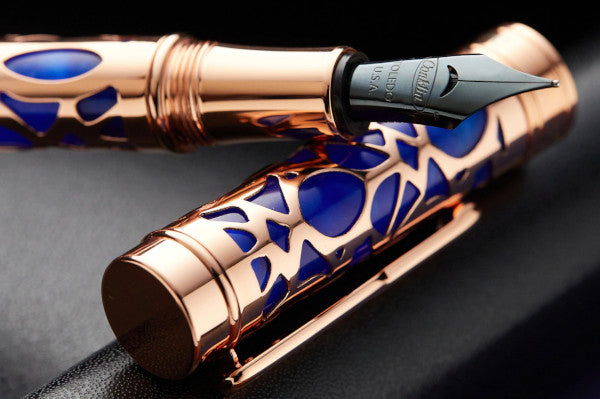 Conklin Endura Deco Crest Ballpoint Pen - Blue/Rosegold