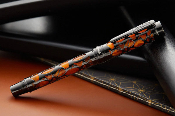 Conklin Endura Deco Crest Ballpoint Pen - Orange/Gunmetal
