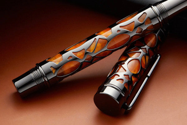 Conklin Endura Deco Crest Ballpoint Pen - Orange/Gunmetal