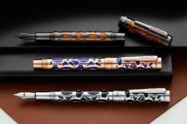 Conklin Endura Deco Crest Ballpoint Pen - Orange/Gunmetal