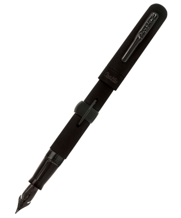 Conklin Mark Twain Crescent Filler Fountain Pen - Super Black Gunmetal