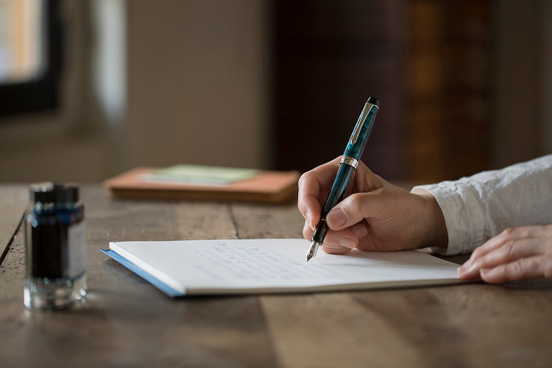 Pilot Custom Heritage SE Fountain Pen - Marble Blue Fine