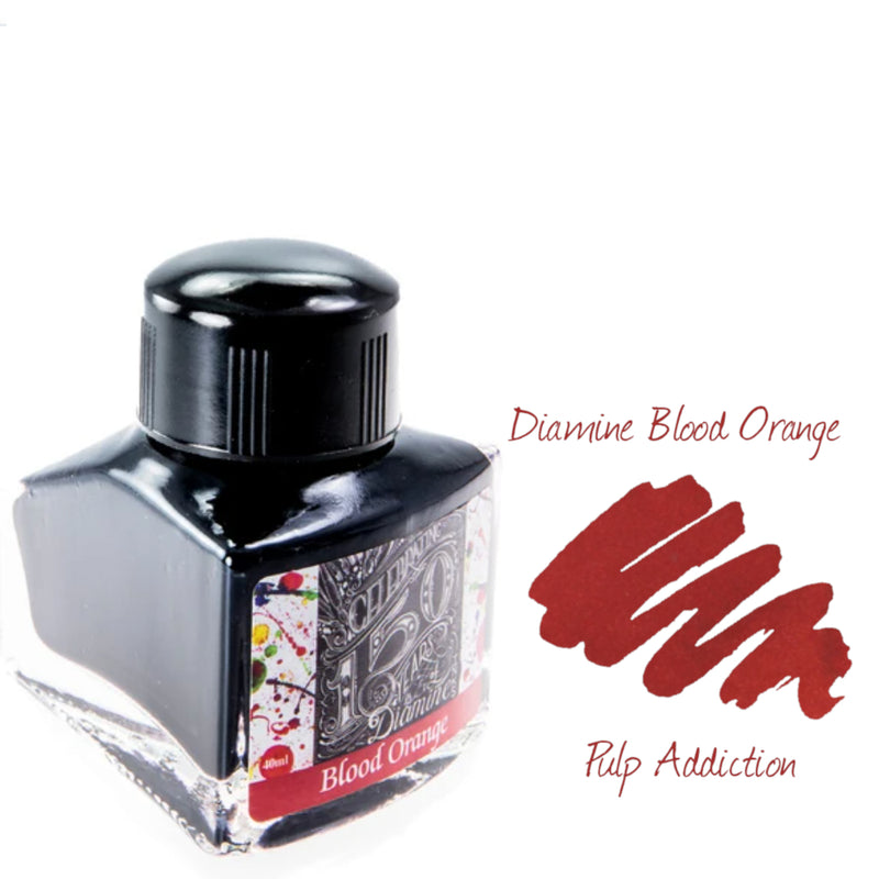 Diamine 150th Anniversary Fountain Pen Ink - Blood Orange 40ml Bottle