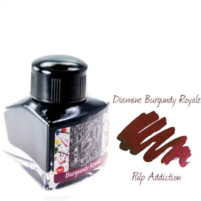Diamine 150th Anniversary Fountain Pen Ink - Burgundy Royale 40ml Bottle